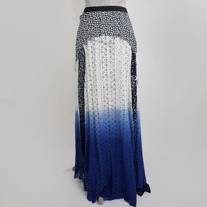 Gimmicks by BKE Maxi Blue Ombre Lace Skirt Size L